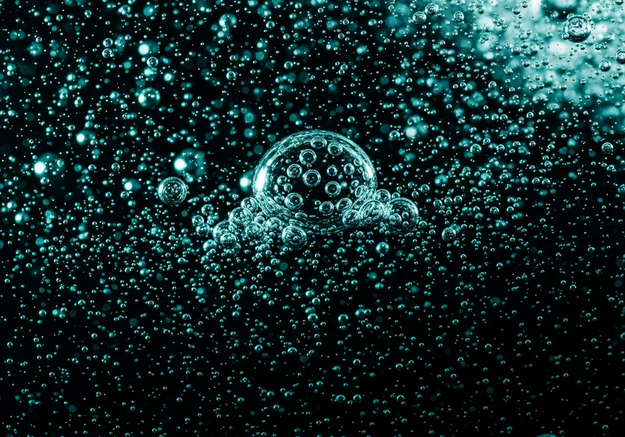 Macro microscopy of 5-30 µm ultrafine microbubbles in produced water — the physical mechanism behind CDFU's chemical-free emulsified oil removal